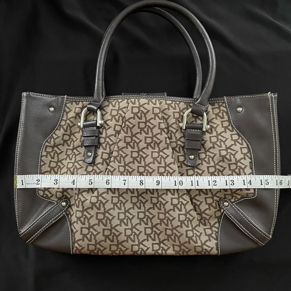 Authentic Dkny Monogram Pattern Purse - image 3